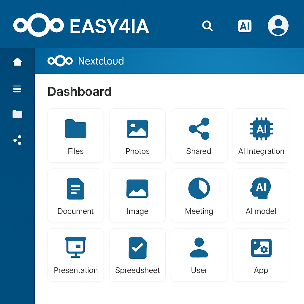 Interface NextCloud éducative Easy4IA